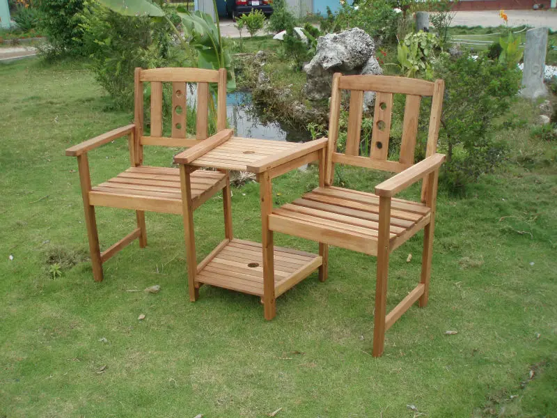 Outdoor Furniture Customized Wooden Bench Waterproof Modern Garden
