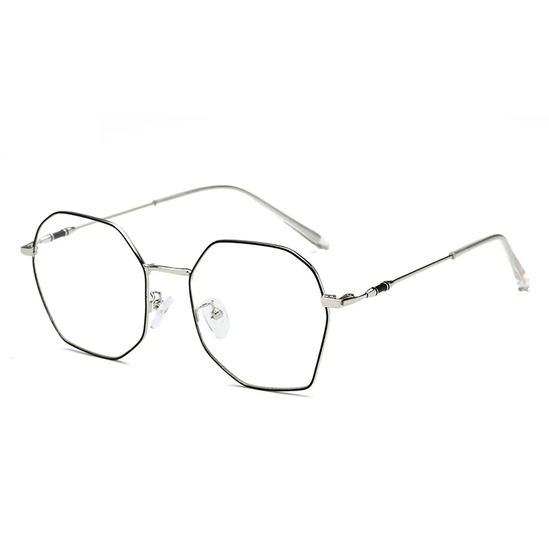 Irregular Alloy Spectacle Eyeglasses Frame Polygon Octagon Optical Frames
