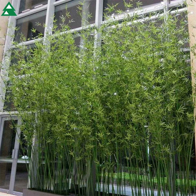 Outdoor Decorative Artificial Bamboo Tree Plastic Fake Bonsai Faux Bambu  Fencing