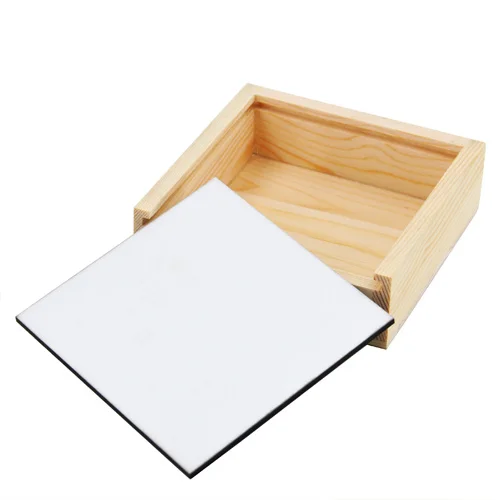 Sublimation Photo MDF HB Hardboard Insert Storage Box Sublimation Wooden Coaster Box