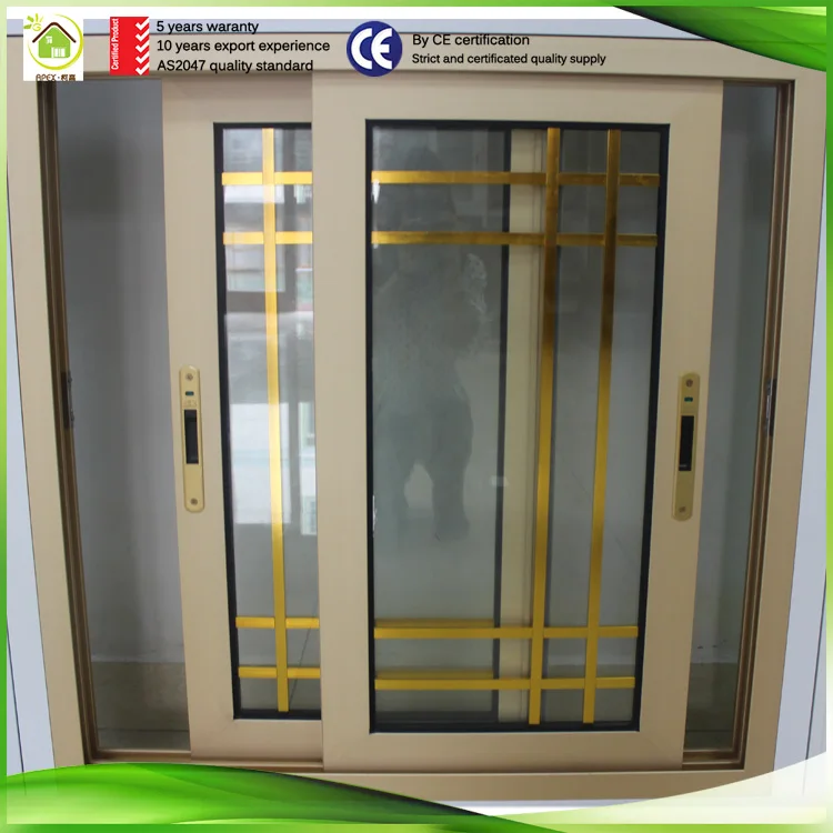 Small Sliding windows Tempered Glass Window Grill Design