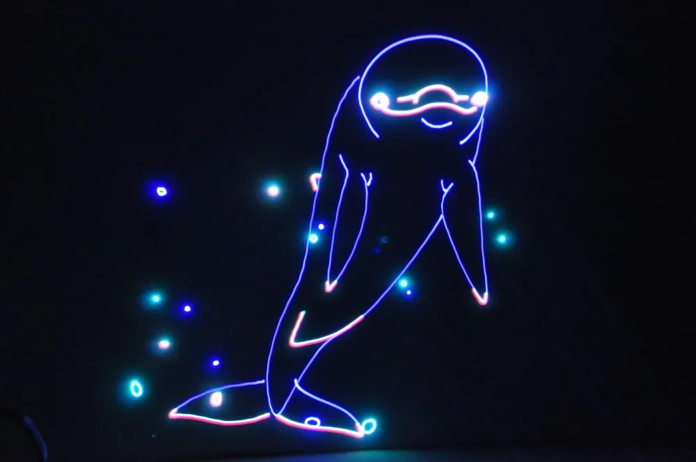 格安ディスコDJクラブステージパーティーミニ漫画500mW RGB LED