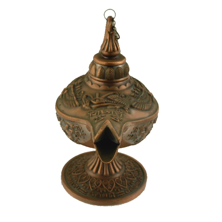 Brass Aladdin Lamp Incense Burner Genie