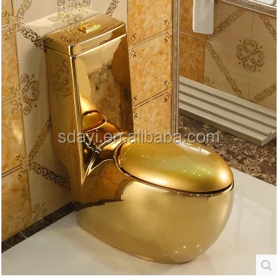 European easy cleaning washdown gold electroplated toilet bowl