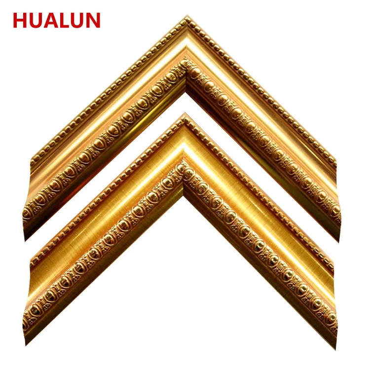 Free Sample Wholesale Customized Cheap Gold Color Ps Picture Frame Moulding
