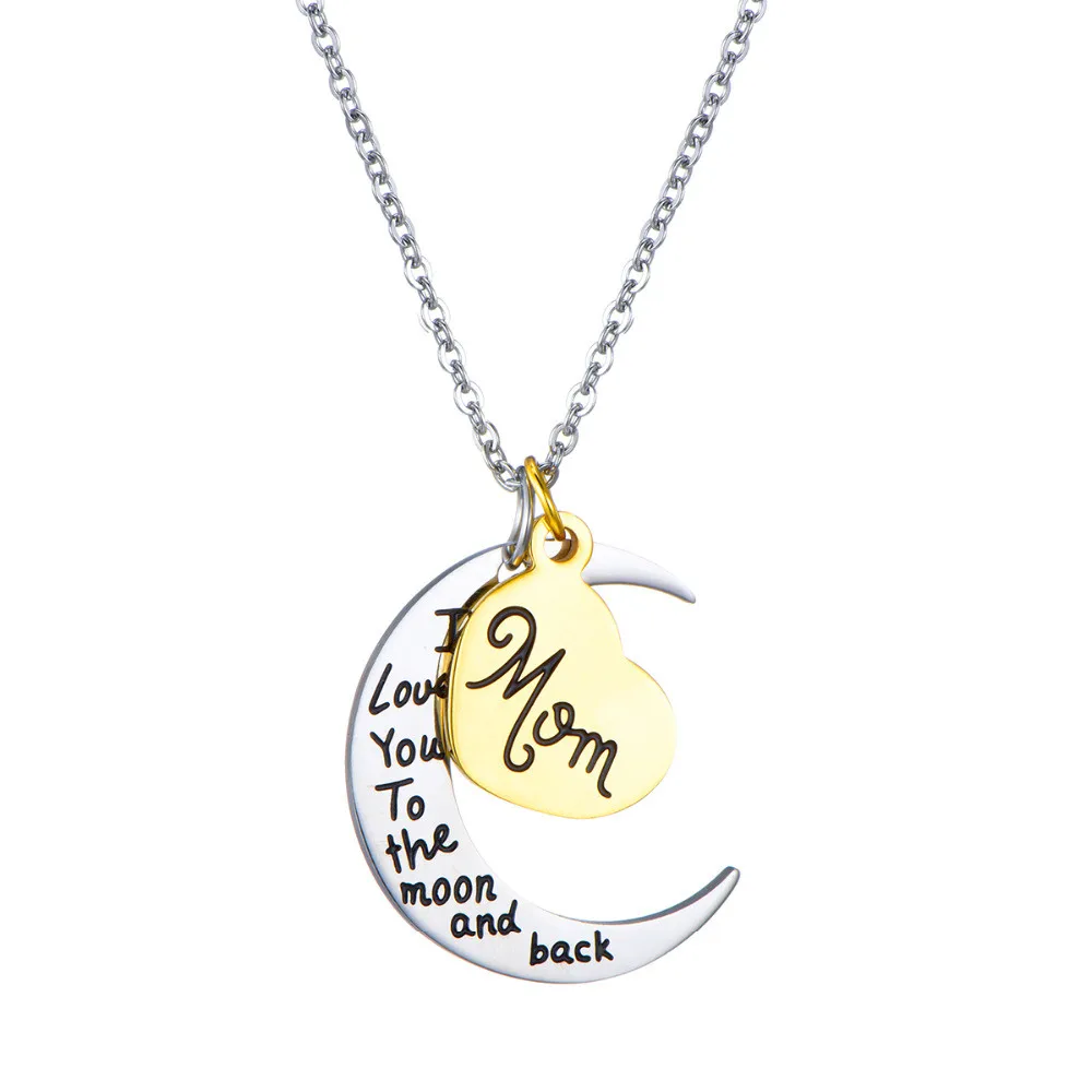 stainless steel mom necklace