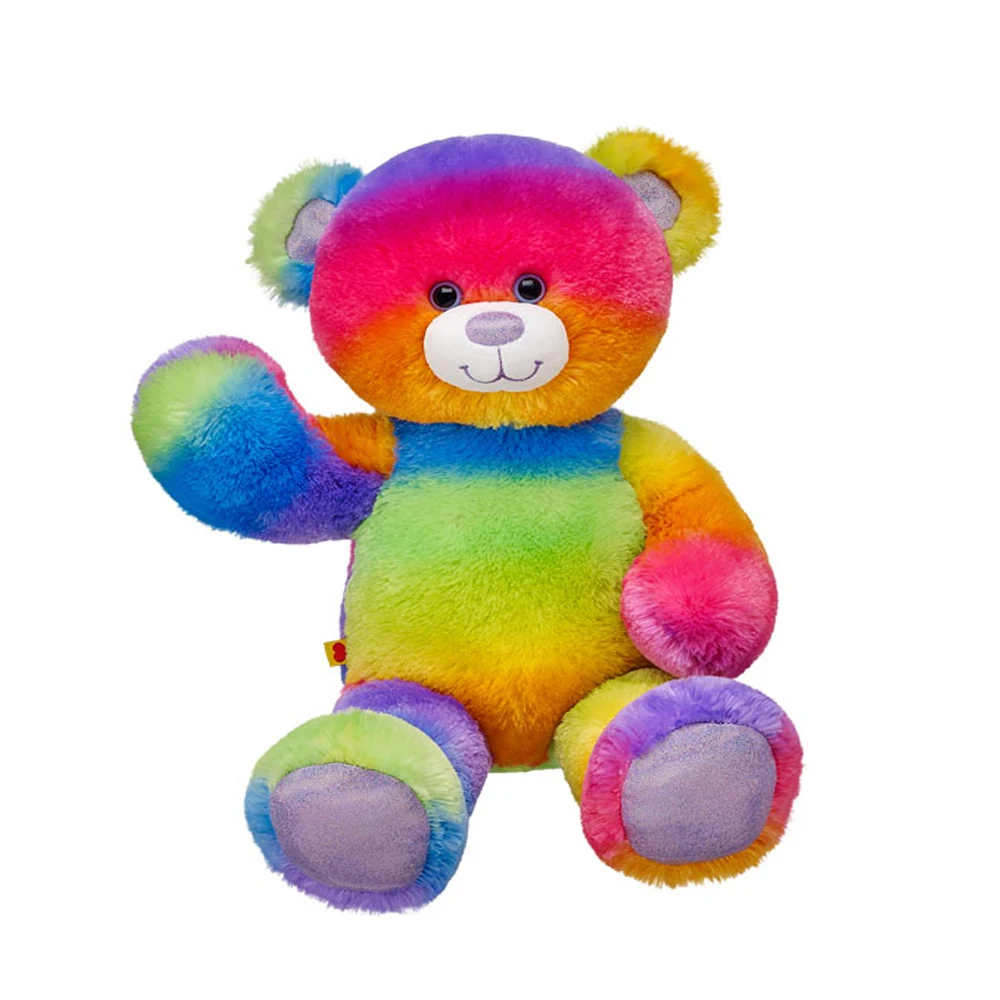 Rainbow Colored Colorful Plush Teddy Bear Cute Stuffed Animal Soft Plush Be...