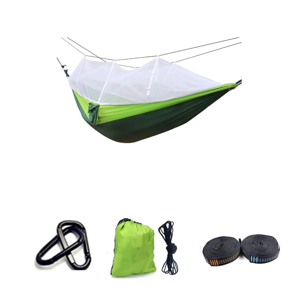 
 Сверхлегкий полиэстеровый прочный гамак для выживания с москитной сеткой  