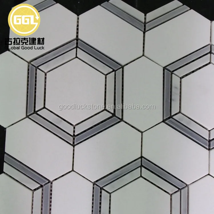 High Quality Hexagon Marble Mosaic For Floor and Wall Tiles supplier