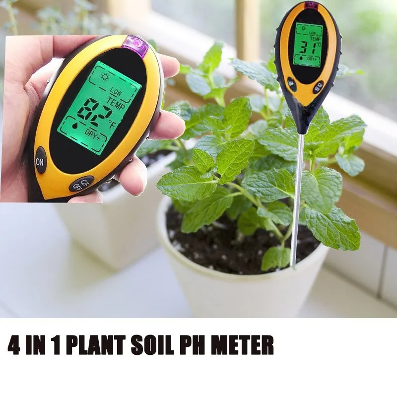 Humidty Digital 4in1 Soil pH KC-300 Lux and Temperature Meter Tester 