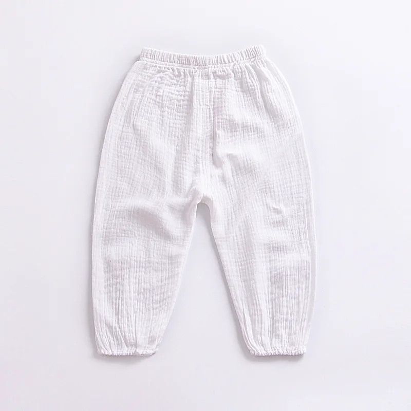 Новинка 2018, модные однотонные шаровары унисекс, детская одежда