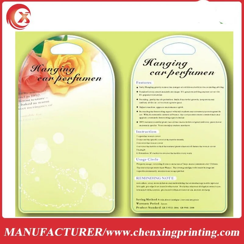 Пользовательская бумажная вставная карточка с вырезанной биркой