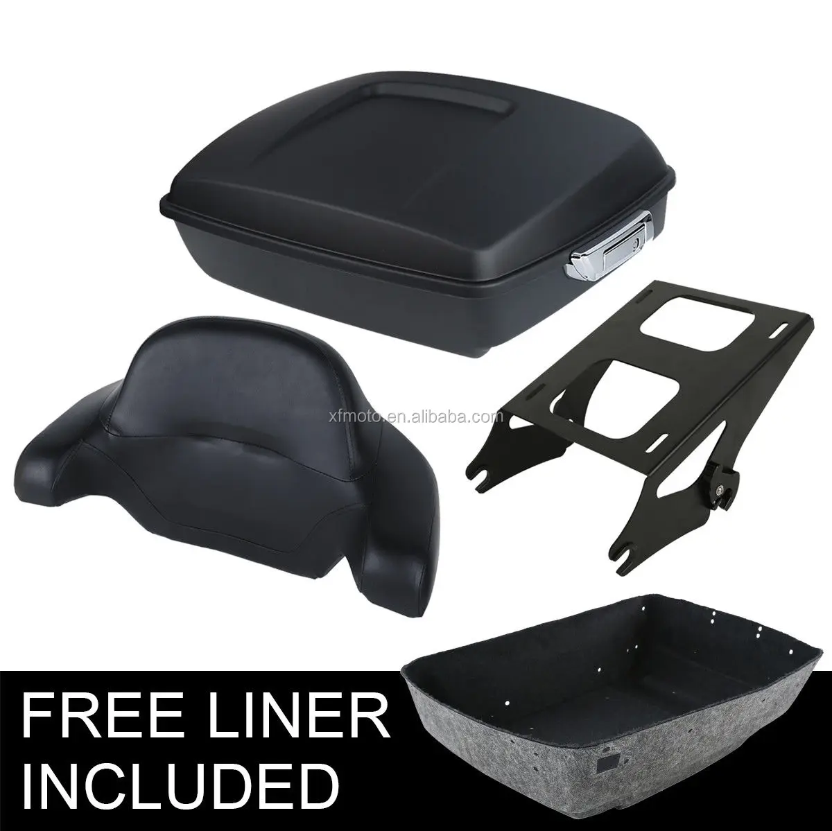 TCMT XF111547-MB-05-1 + 234B мотоциклетные нарезанный пакет багажник + 2-Up багажная сетка подходит для Harley Тур Пак Road Glide 14-18