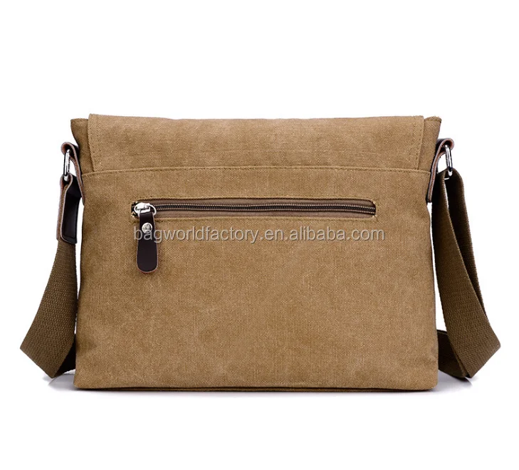 Мужская стильная сумка-мессенджер через плечо из вощеной хлопчатобумажной ткани для ноутбука