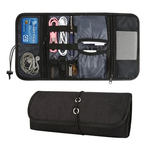 Wholesale roll up travel cable organizer bag