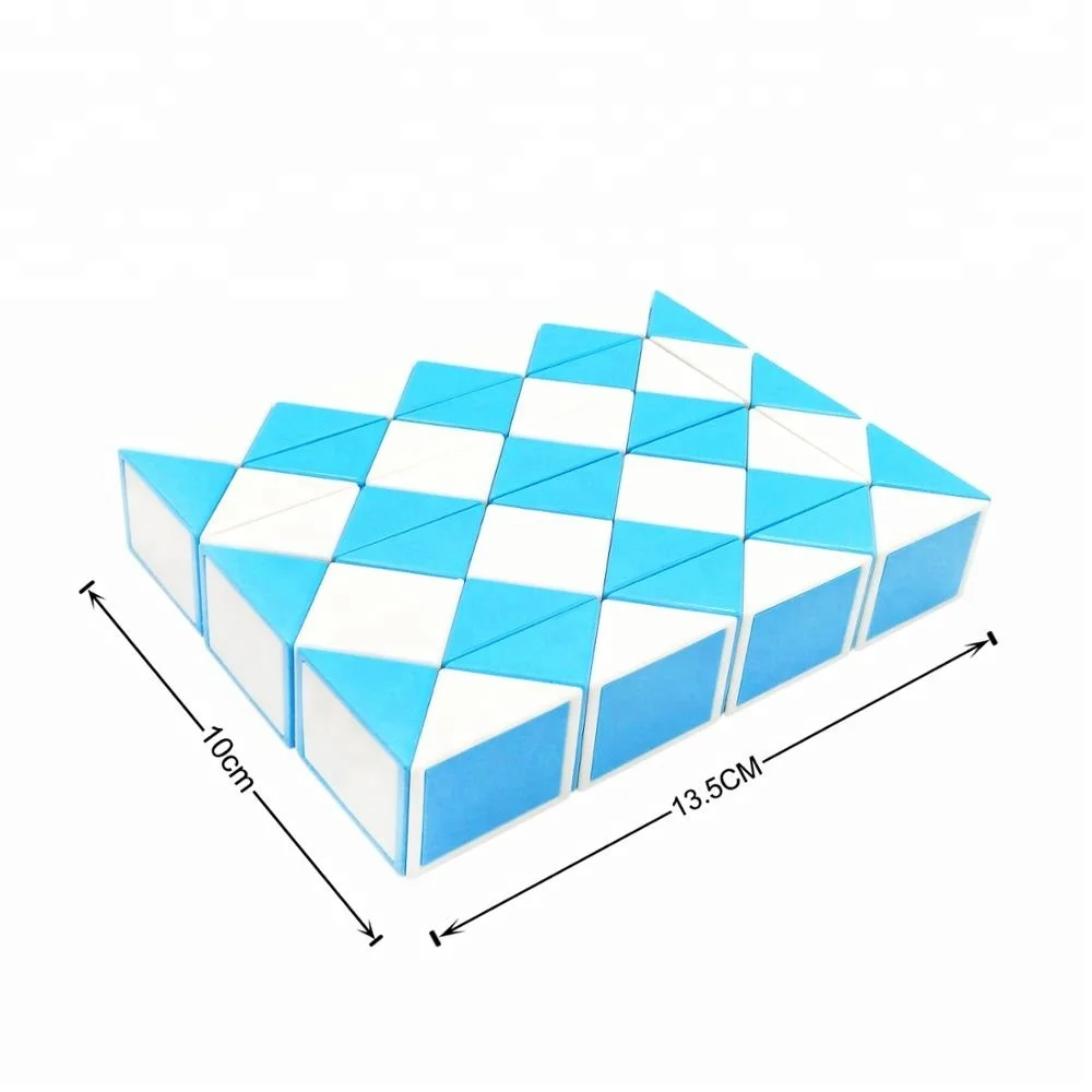 QIYI 24 Blocks Mini Twisty Puzzle Snake Cube Magic Ruler Fidget Toy Sets for Kid Gift Relief Stress