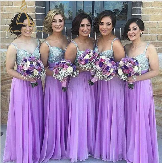 Lilac Bridesmaid Dresses With Straps ...