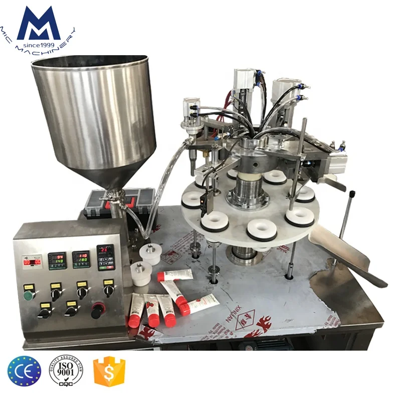 CE Semi Automatic Cosmetic Cream Toothpaste Tube Filling Sealing Machine Plastic Tube Filling And Sealing Machine