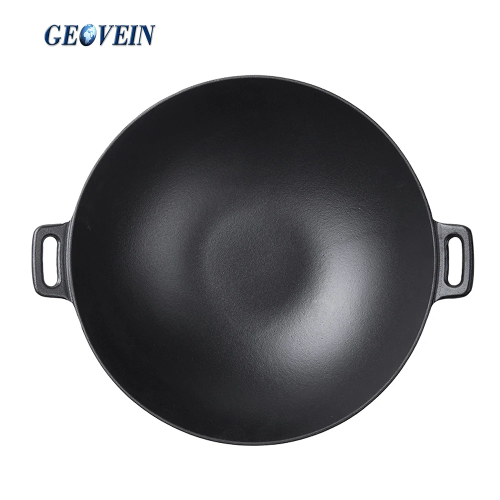 Cuisiland Cast Iron Wok with Lid