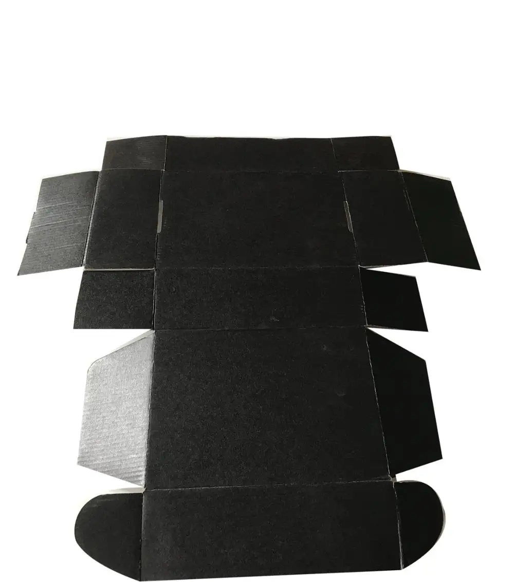 Черная гофрированная картонная коробка из крафт-бумаги с индивидуальным принтом для упаковки бутылок