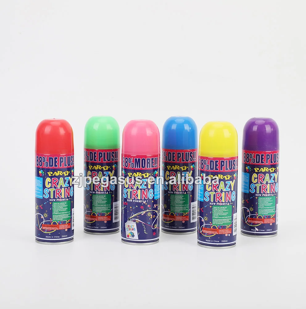Biodegradable Silly String for Wedding Color Decorative Silly String Spray