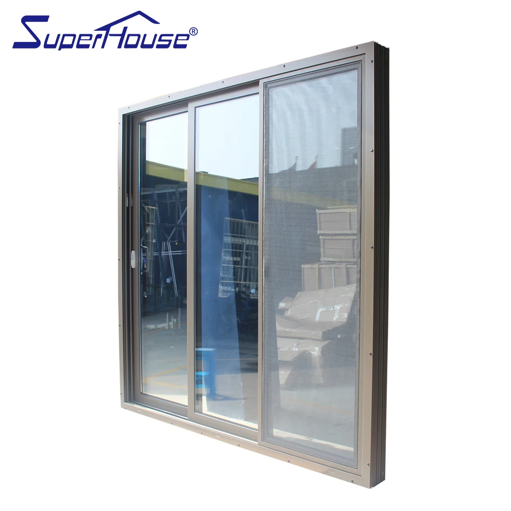 USA Standard wholesale triple sliding door with sliding mosquito net door