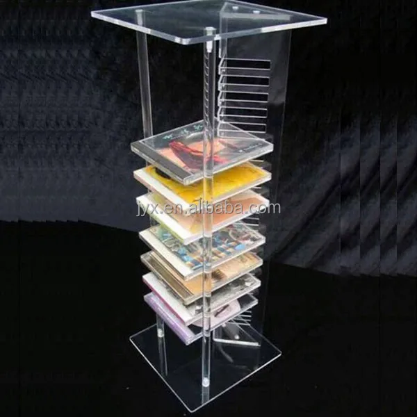 Standing Engraved Clear Acrylic Unique Cd Rack,Cd Racks For Wholesale