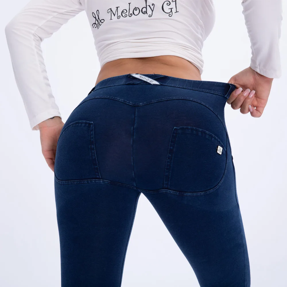 Melody High Waisted Jeans Outfit Dark Blue New Look Stretch Skinny Jeans  Womens Slimming Jeggings Fitness Workout - Jeans - AliExpress