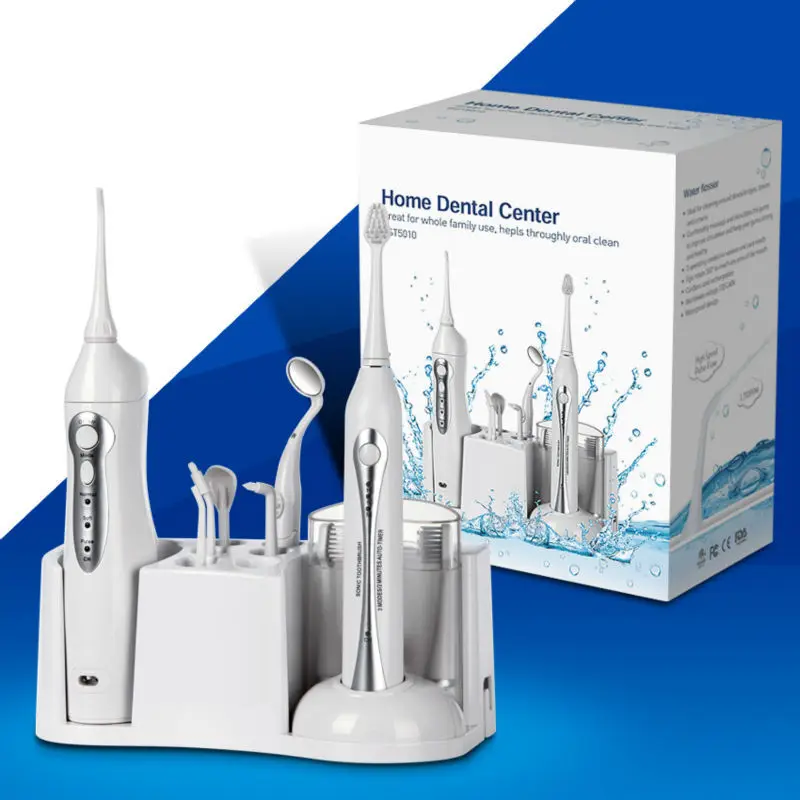 2025 OEM Electric Toothbrush with Water Flosser Waterproof Dental Oral Irrigation Water Pick Cordless Wireless Charging 2 in 1