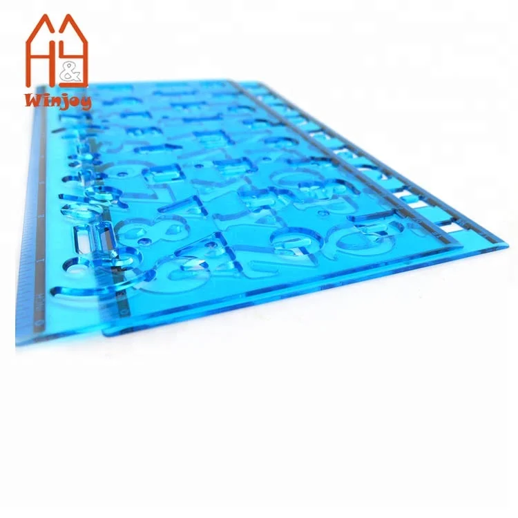 
 Пластиковый трафарет для рисования букв и цифр для использования в школе и офисе  