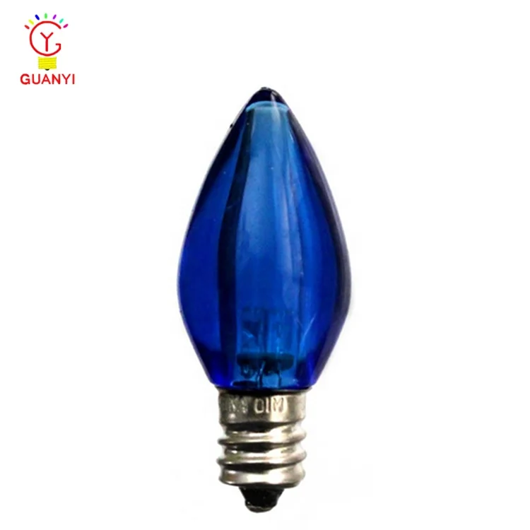 For UL C7 LED Bulb with Smooth Transparent Lighting Red Candle Type