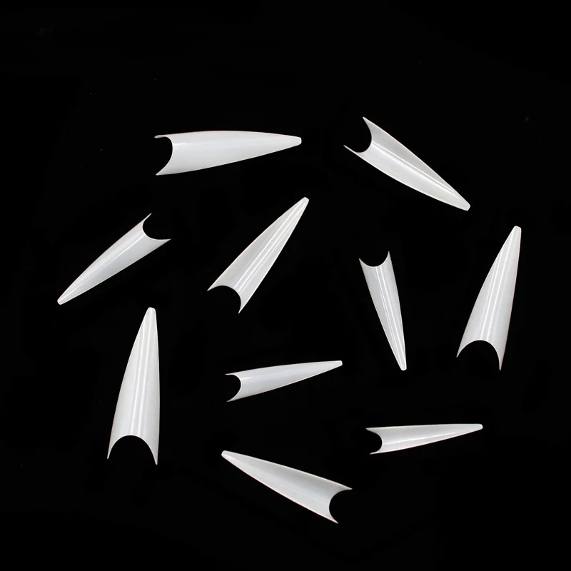 Yimart 500 шт. акриловые бусины средней длины на каблуке-шпильке для ногтей советы острым носком накладные ногти