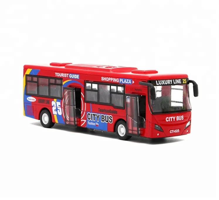 hot sale model toy bus zinc alloy toy bus with light and music
