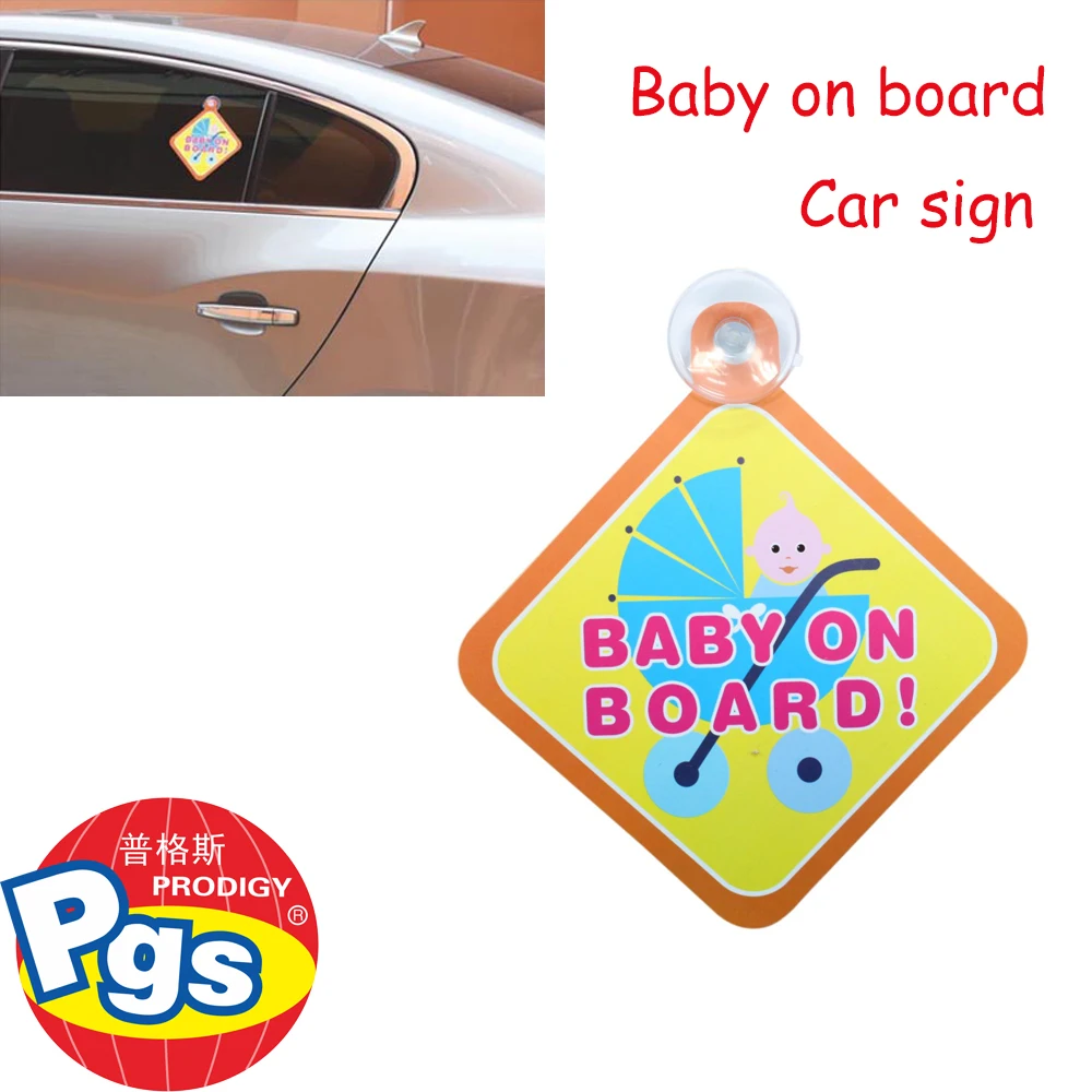 2x Baby a bordo auto segni Ventosa Bambino Adulto passeggero Avvertenza Sicurezza per auto 