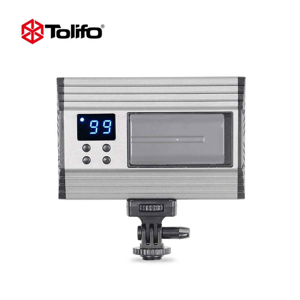TOLIFO PT-15B Pro Portable Compact Ultra Thin Aluminium Studio LED  On-Camera Video Light for Camera