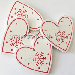 Bottoni In Legno ROSENICE – 40g Assortiti, Forme Rotonde, Cuori E Fiocchi Di Neve (rosso E Verde) Per Natale E Fai Da Te
