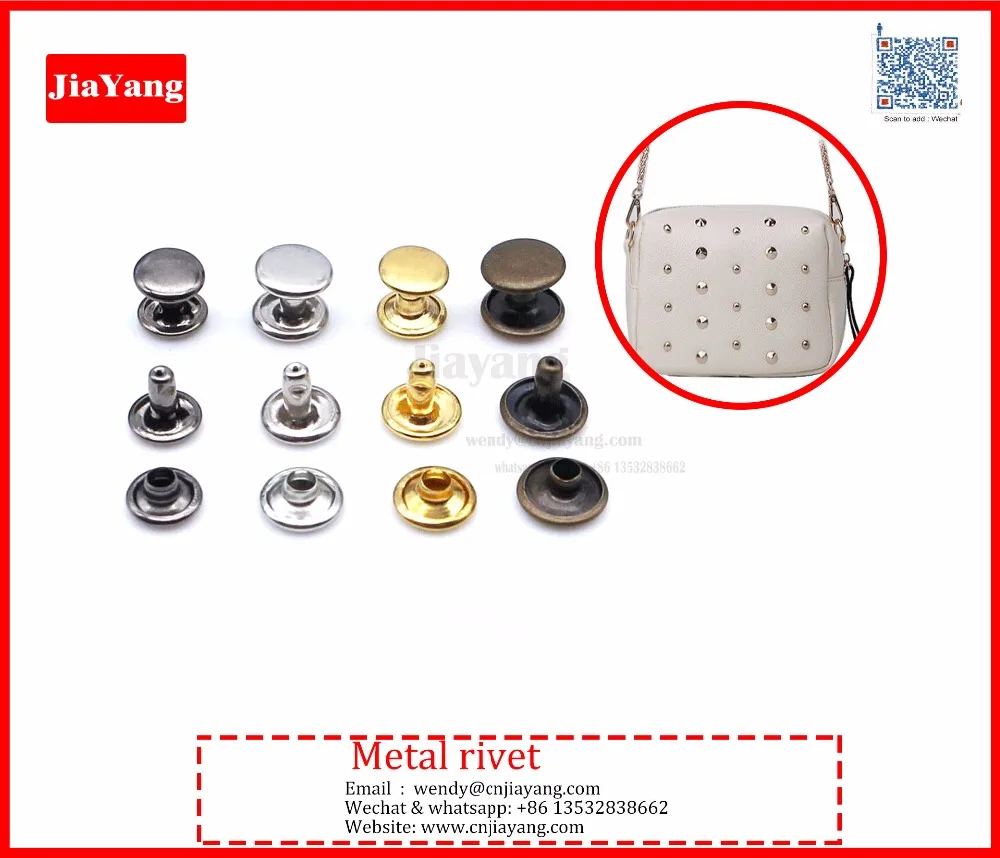 Латунь никель черный 6 мм единой заклепки cap для браслета