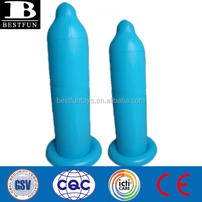 Durable PVC Large Inflatable Condom Display Plastic Big Fake Condom Blow up air Dancer for Promotion