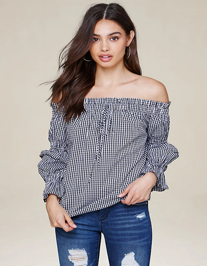 smocked bust top