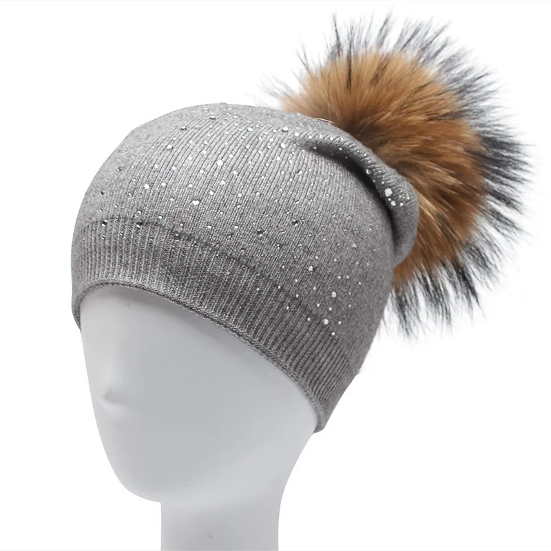 beanie with real fur