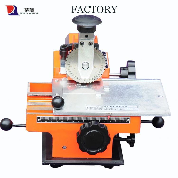 ZIXU Manual Metal Badge Engraving Machine Pet Dog Nameplate ID Tag Embossing Marking Machine for Sale