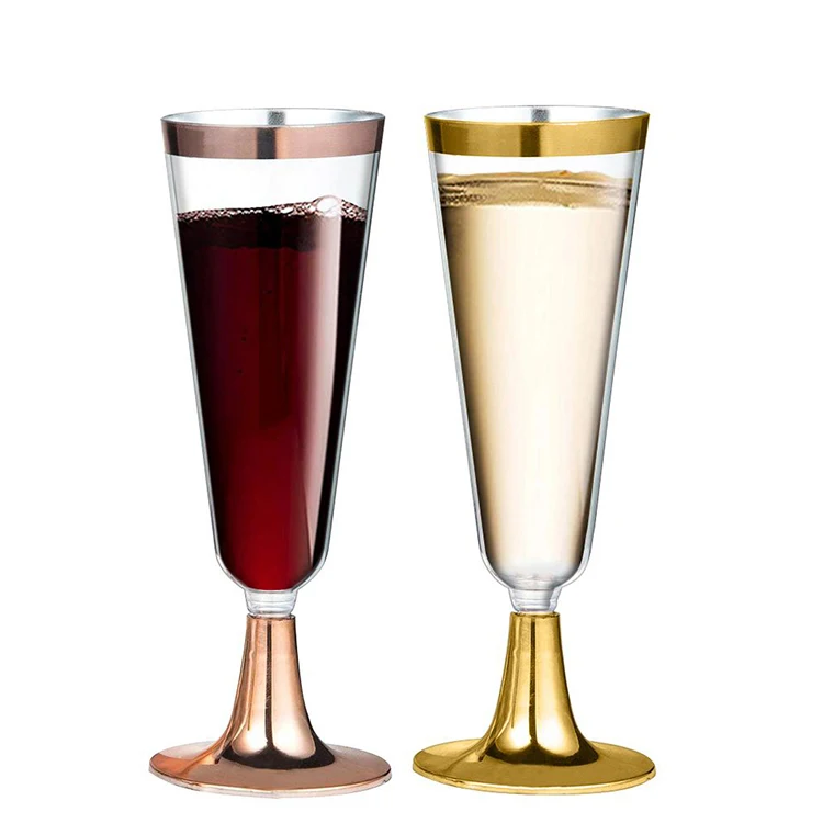 Là Vestmon 6pcs Verre de vin Rouge en Plastique jetable flûte à Champagne Cocktail Cocktail Boire Une Tasse Tasse de Cuisine Occidentale 