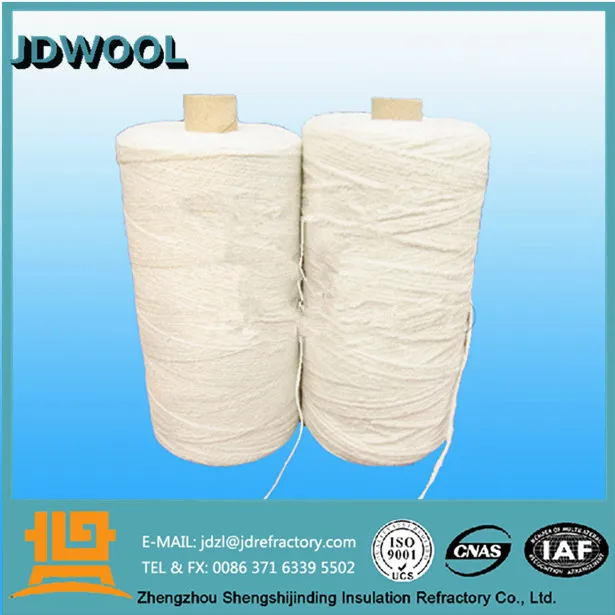 
 Refractory heat insulation ceramic wool yarn tape rope cloth  