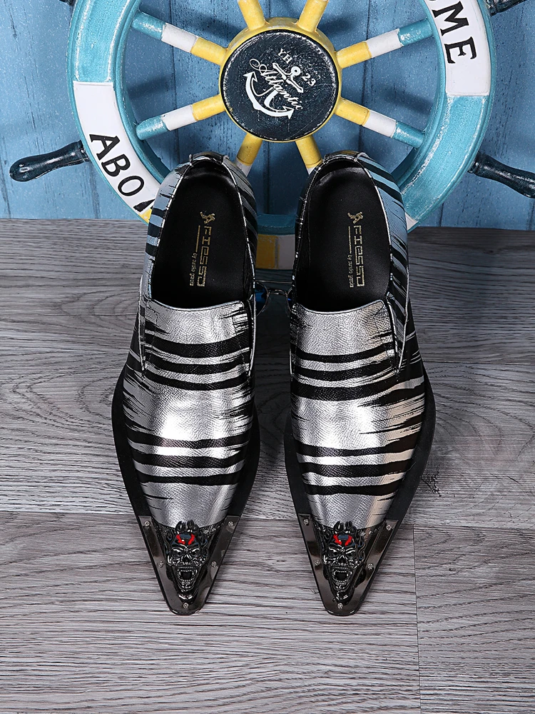 Genuine Leather Breathable Steel Toe Men's Partywear Shoes