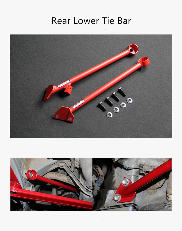 LVTU Hight Performance Upgrade Strut Tower Bar for Honda Jade 2013-2019  Racing Car Torsion Bar Tie Rod Subframe Brace