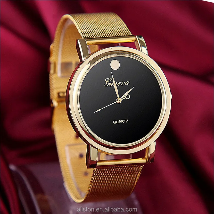 Geneva Hot Style Simple Dial Alloy Net with a Male Watch Geneva Business Quartz Watch