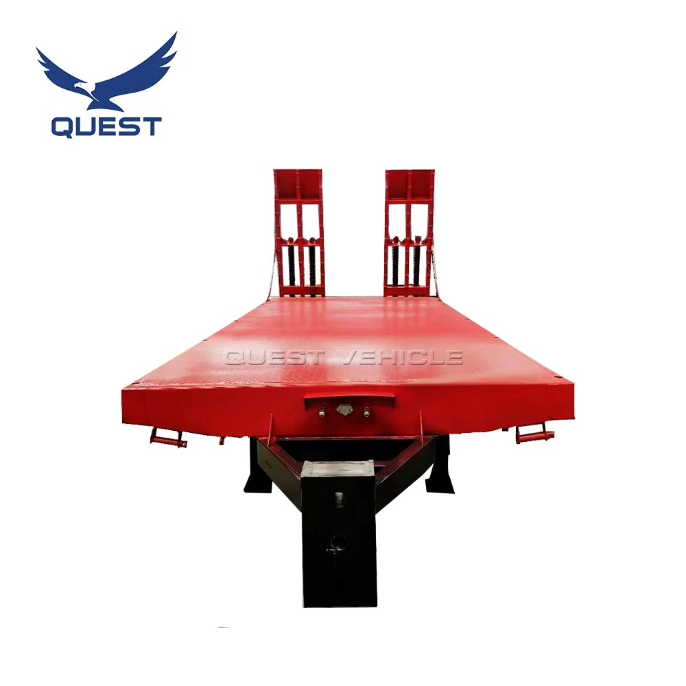 Квест-L40 новые полуприцеп цена 20 тонн 2 оси гидравлического низкорамный прицеп для продажи прицеп для экскаватора