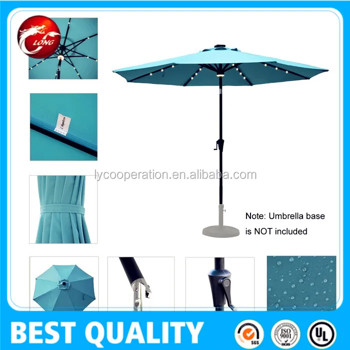 9 Outdoor Auto Tilt Solar Led Patio Umbrella With Solar Rechargable 24 Leds And 1 Central Led Hub Light Buy Solar Led Umbrella Umbrella With Solar Auto Tilt Umbrella Product On Alibaba Com