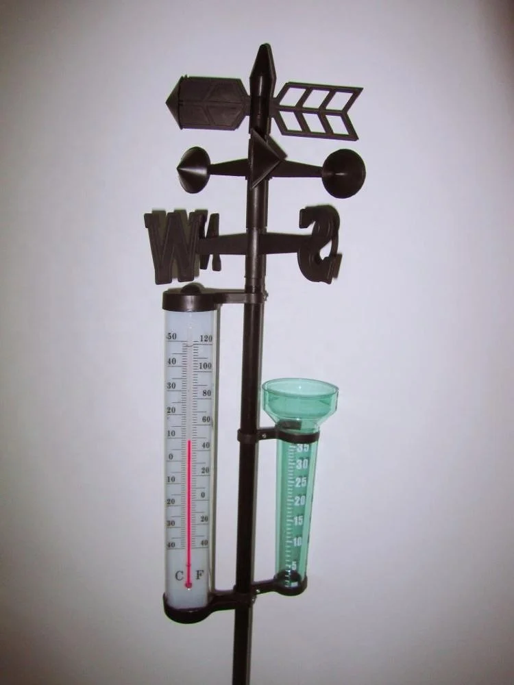 Weather Station Rain Gauge and Thermometer - China Garden Outdoor Whether  Station and Garden Weather Station price