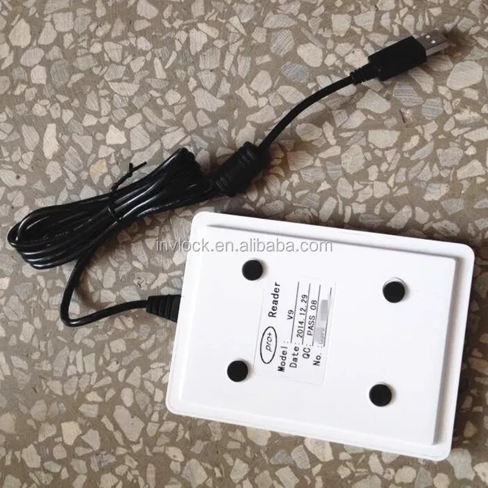 Hotel Reception Programmer with Card Encoder Front Desk Card Reader and Writer Plastic Material Frequency 13.56MHz and 125kHz